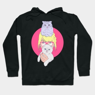 Her Cats / Kittens / Singer / Girl with Cats Hoodie